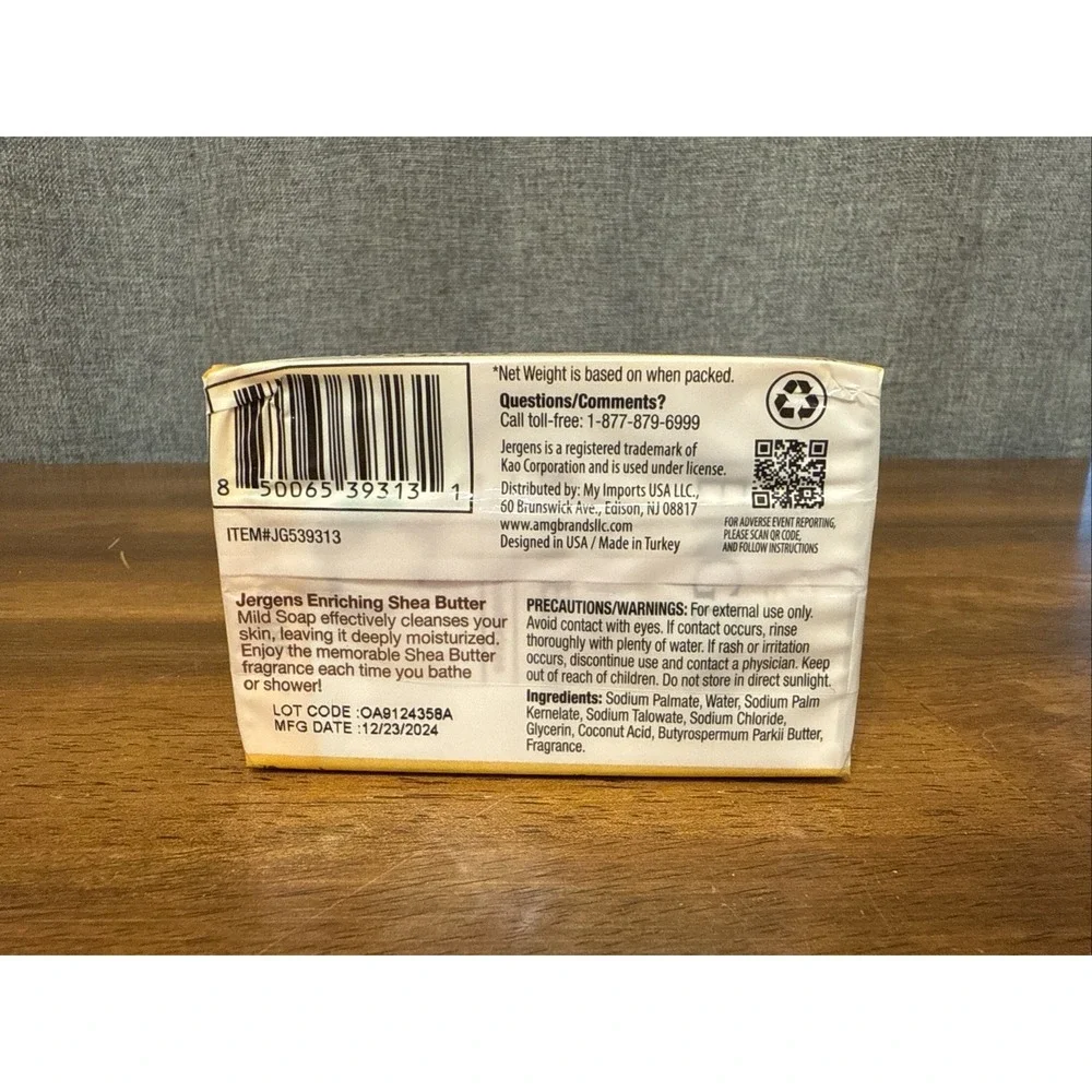 14 Bars Jergens Mild Soap Enriching Shea Butter 7 Packs w/ 2 Bars Each 3 oz Bars